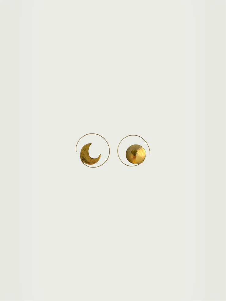 Gold Celestial Twins Earrings