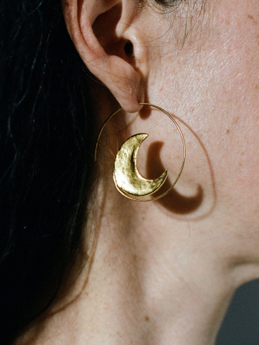Gold Celestial Twins Earrings