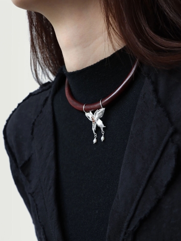 Fiery Red Butterfly Choker