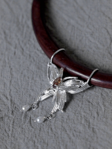 Fiery Red Butterfly Choker