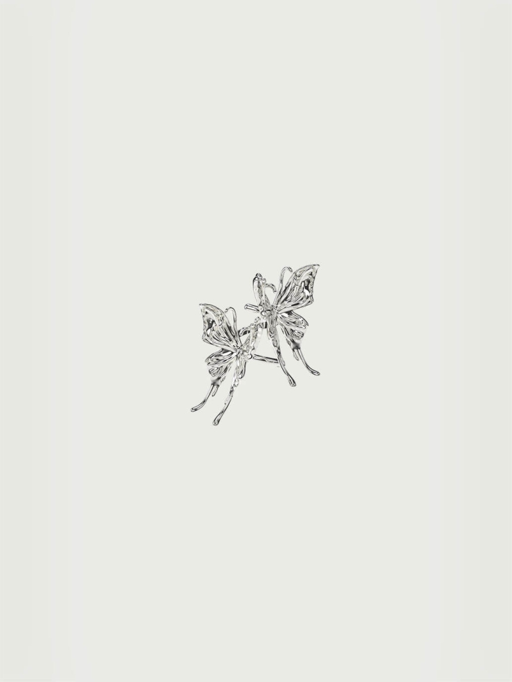 Twin Butterfly Open Ring