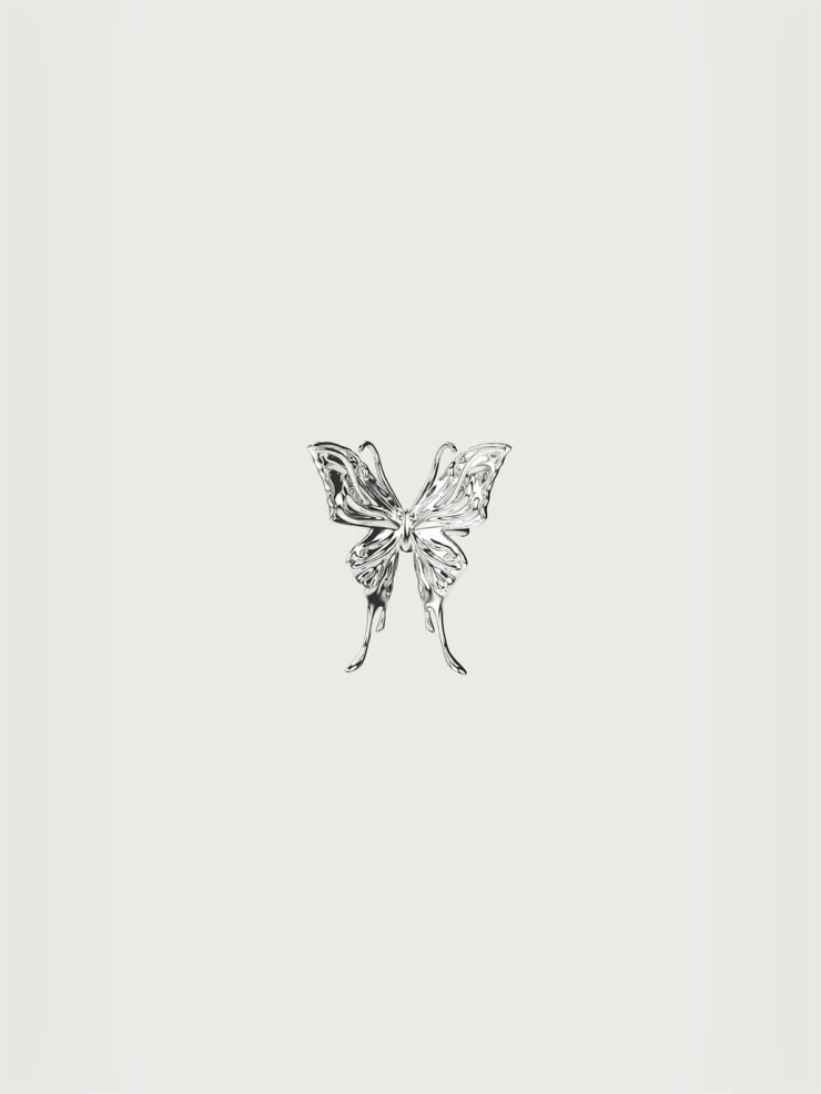 Silver Single Butterfly Ring