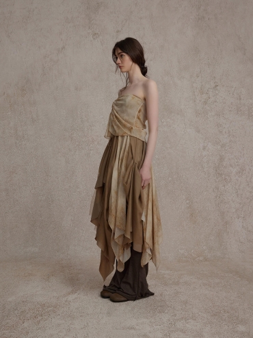 Yellow Ruched Dress