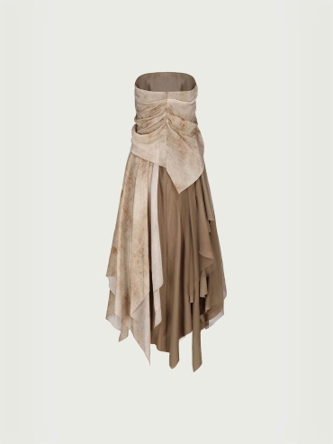 Yellow Ruched Dress