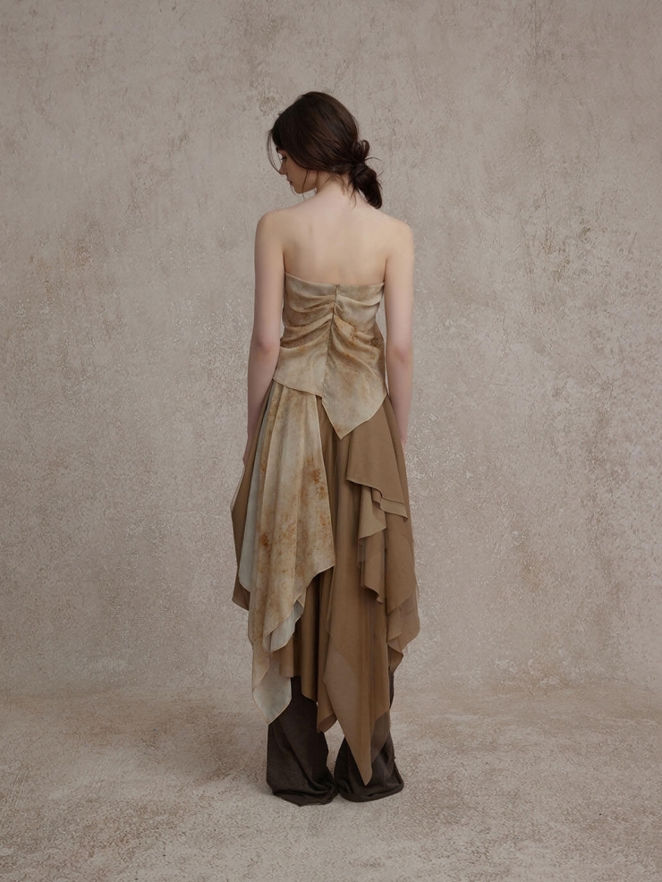 Yellow Ruched Dress