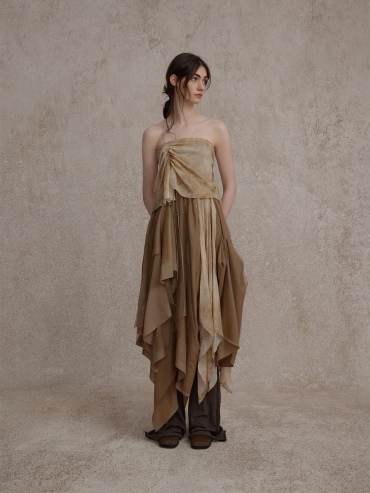 Yellow Ruched Dress