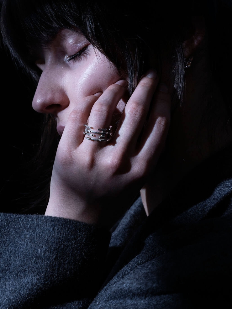 Silver space ring