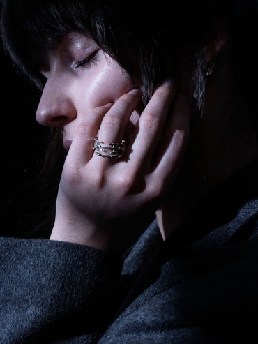 Silver space ring