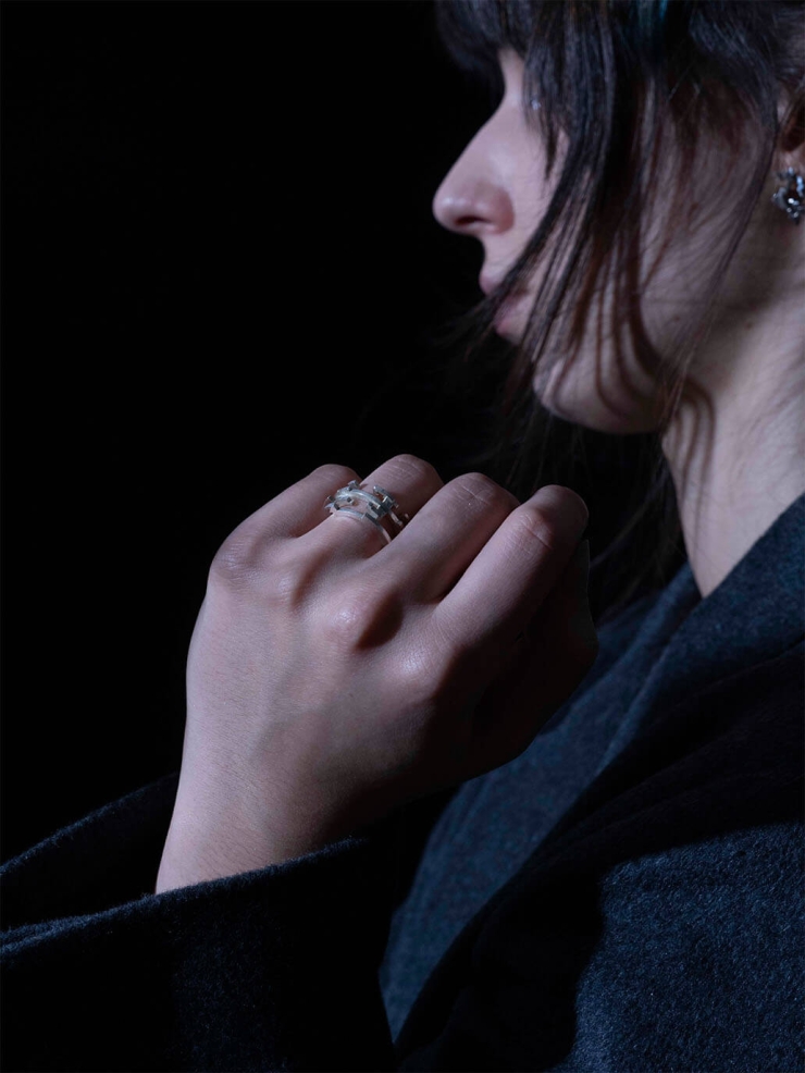 Silver space ring