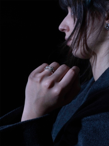 Silver space ring
