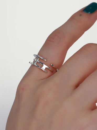 Silver fiber ring