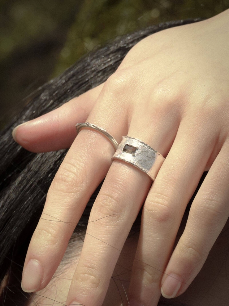 Silver Smoky Corelight Ring