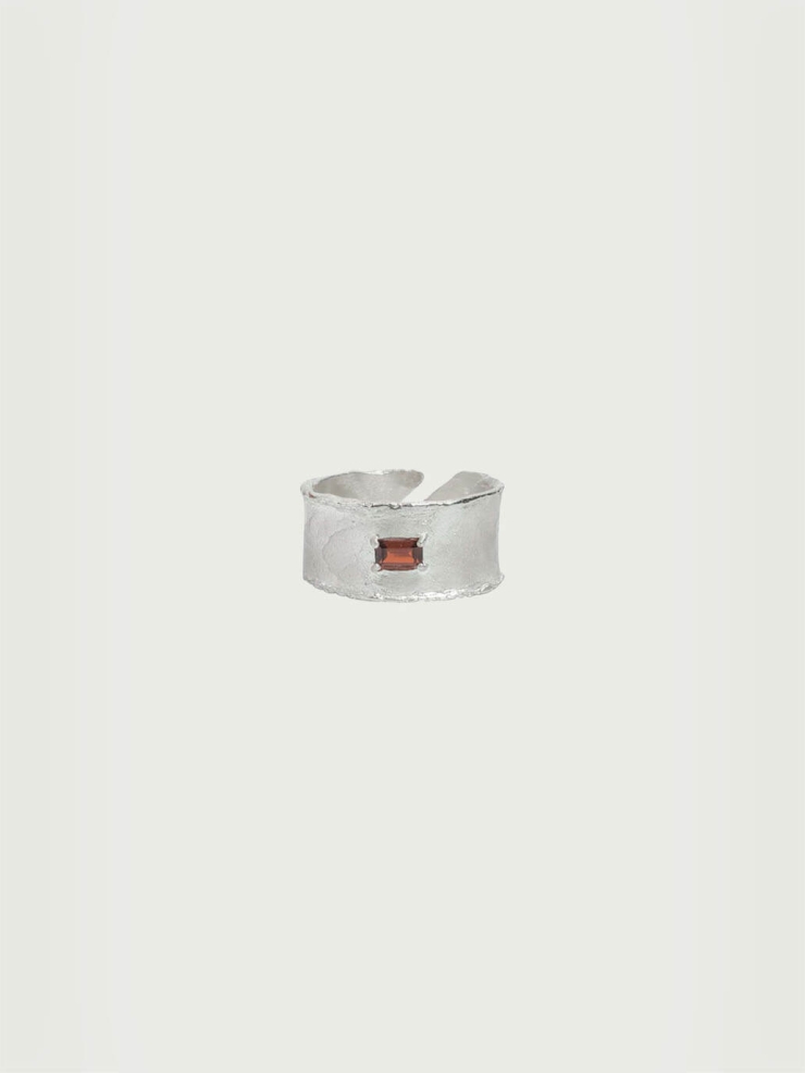 Silver Garnet Corelight Ring