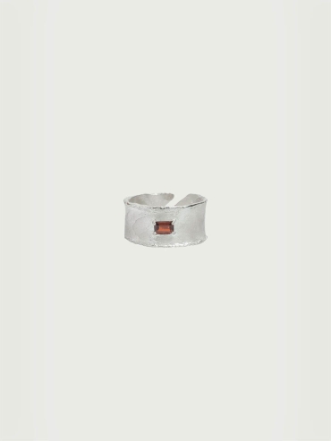 Silver Garnet Corelight Ring