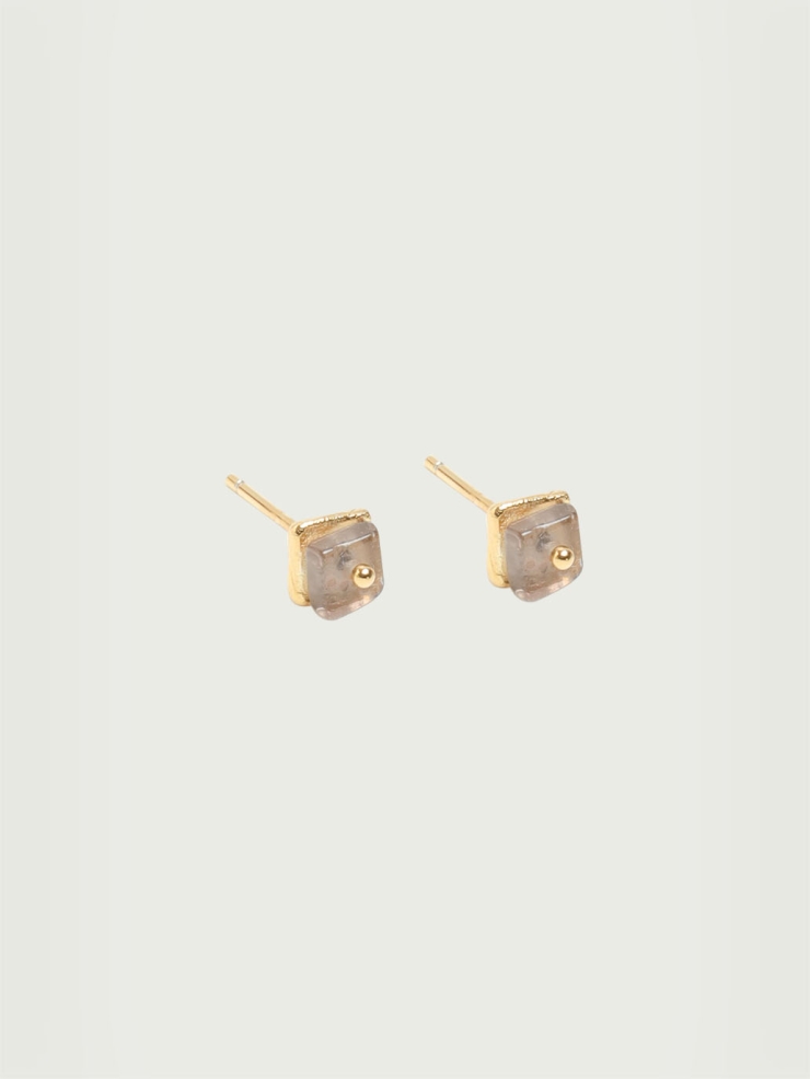 Gold Smoky Flicker Stud Earrings