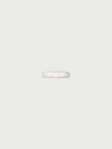 Silver White Jade Ring