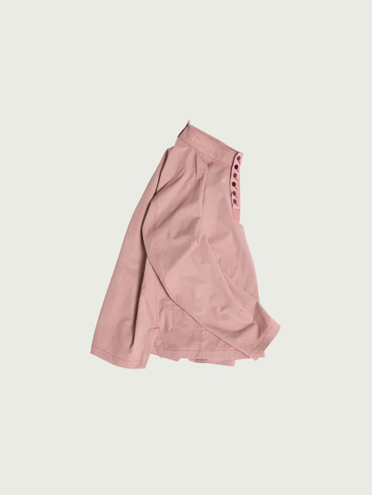 Pink Raglan Sleeve Pullover Shirt