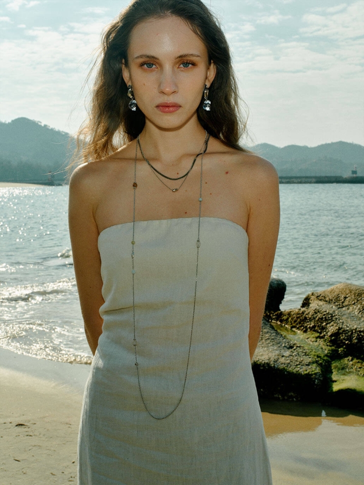 Silver Coral Reef Long Necklace