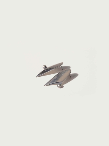 Silver Sharp Curved Earrings