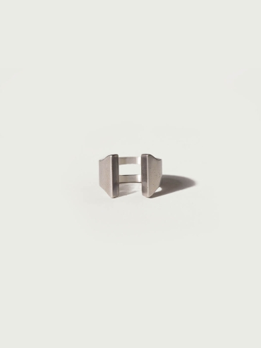Silver Bold Tapered Open Ring