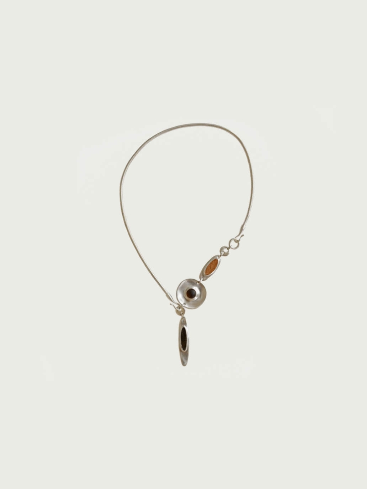 Silver Mixed Pendant Necklace