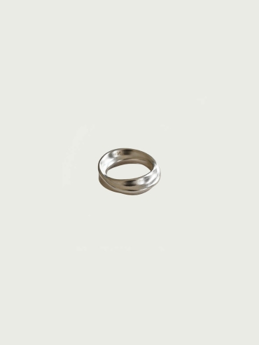 Silver Twist Hoop Ring