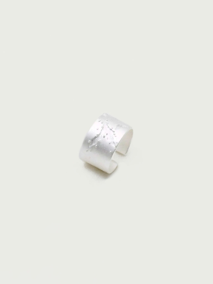 Silver Brushed Texture Ring