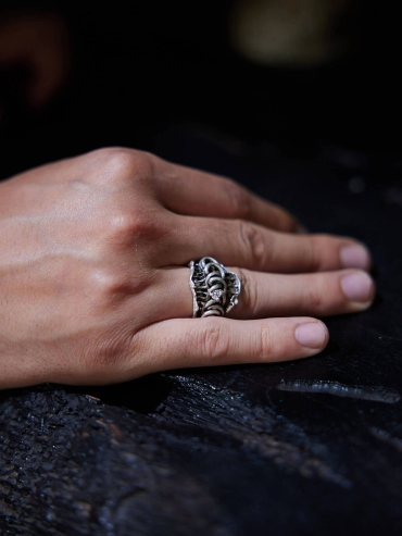 Silver Untwined Star Ring