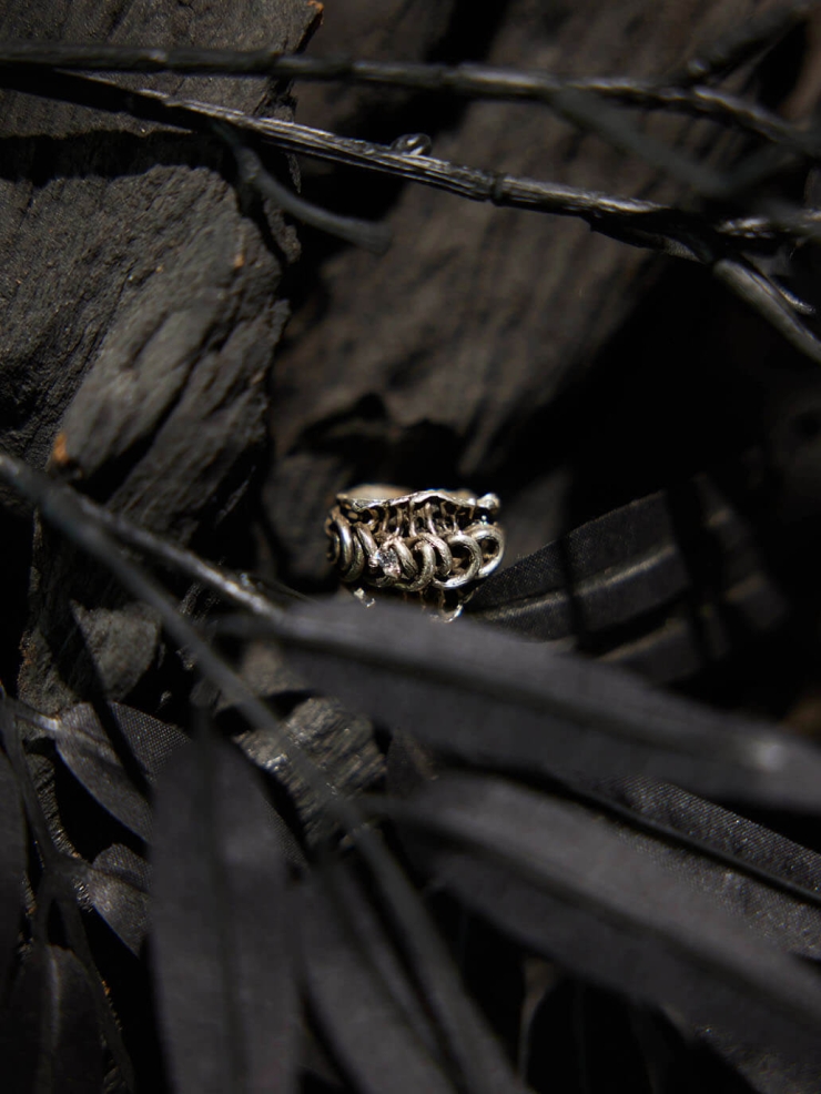 Silver Untwined Star Ring
