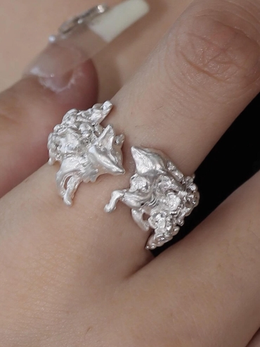 Silver Fox in Bloom Ring