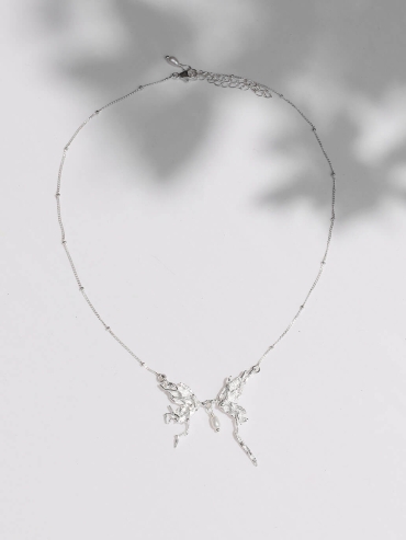 Silver Half-Butterfly Necklace