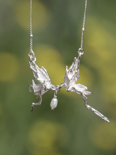 Silver Half-Butterfly Necklace