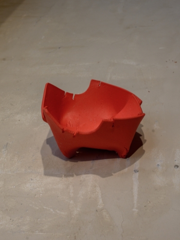 Bright red jewellery bowl S