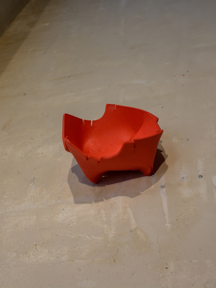 Bright red jewellery bowl S