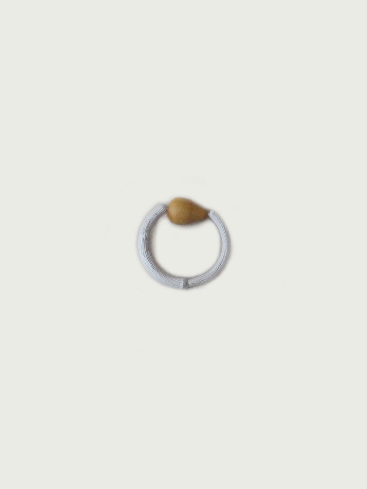Enchanted Seeds, Boxwood and Sterling Silver Ring