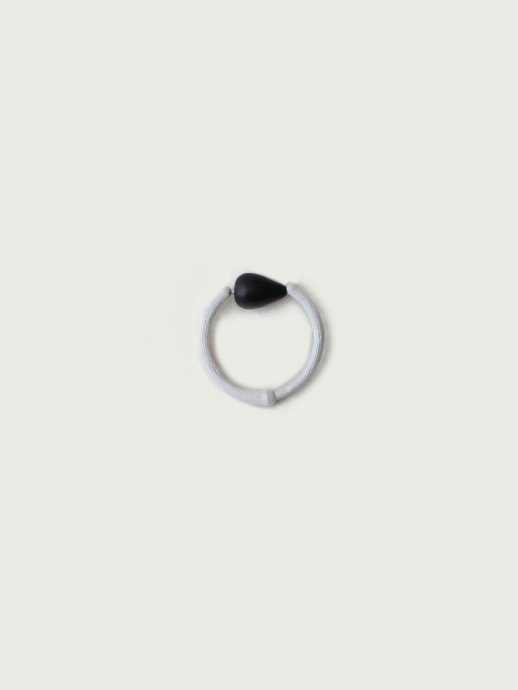 Enchanted Seeds, Ebony and  Sterling Silver Ring