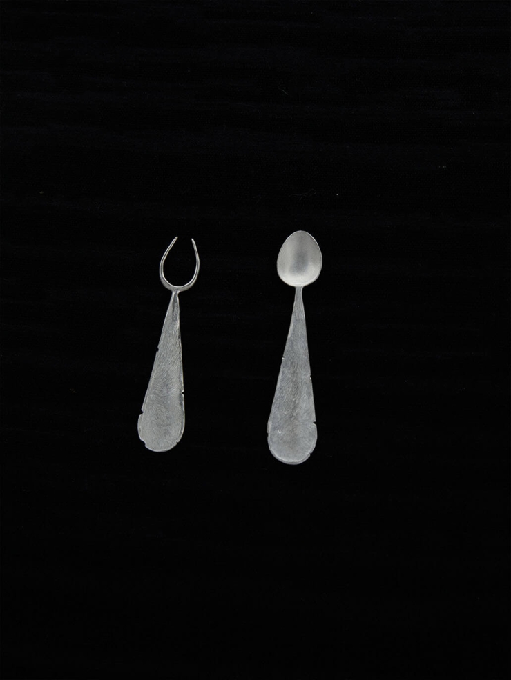 Patch  Silver  Fork with  Brushed  Finish