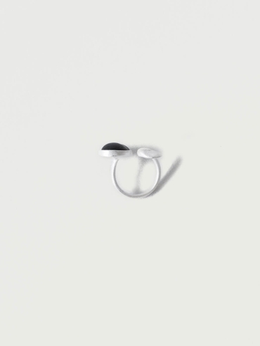 Ripple Open Ring in Ebony Wood