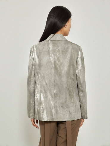 Grey Tie-dye Blazer