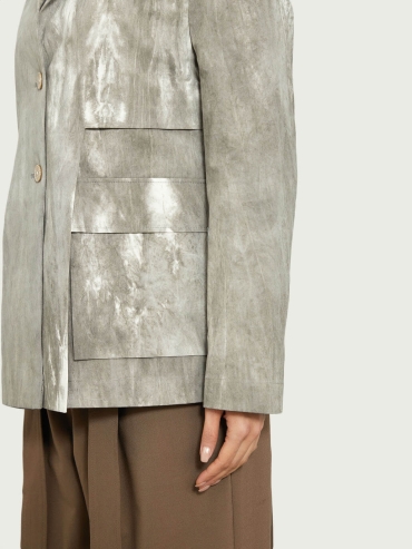 Grey Tie-dye Blazer