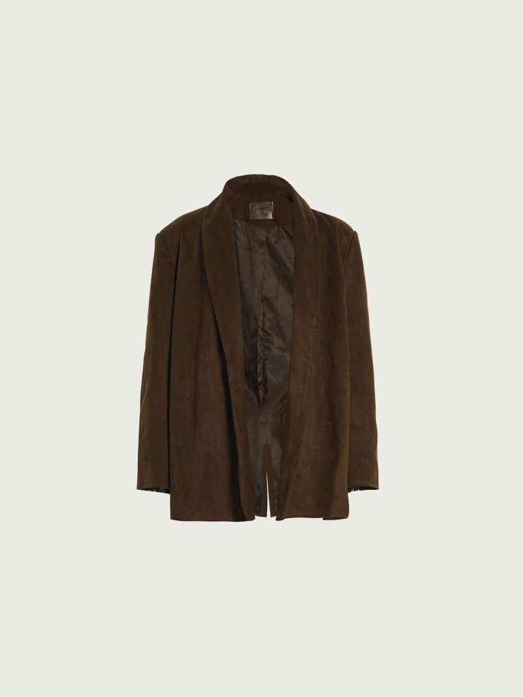 Suede Oversized Blazer