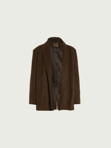 Suede Oversized Blazer
