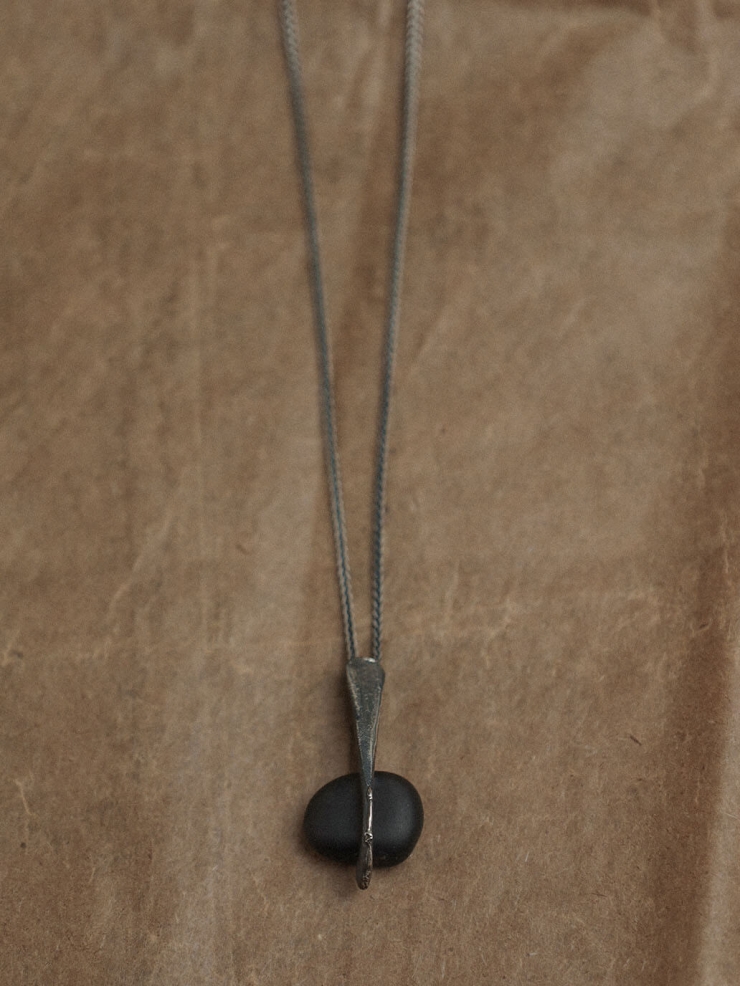 Black Hollow Orb Long Necklace