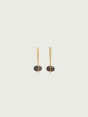 Gold Hollow Orb Earrings