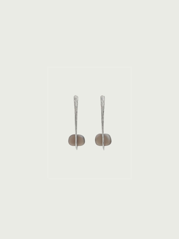 Silver Hollow Orb Earrings