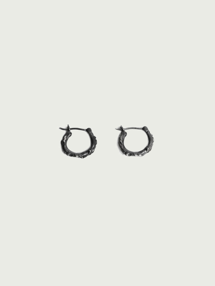 Black silver ocean spray hoops