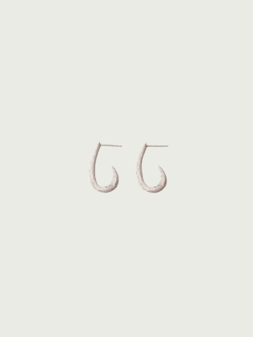 White silver hook earrings