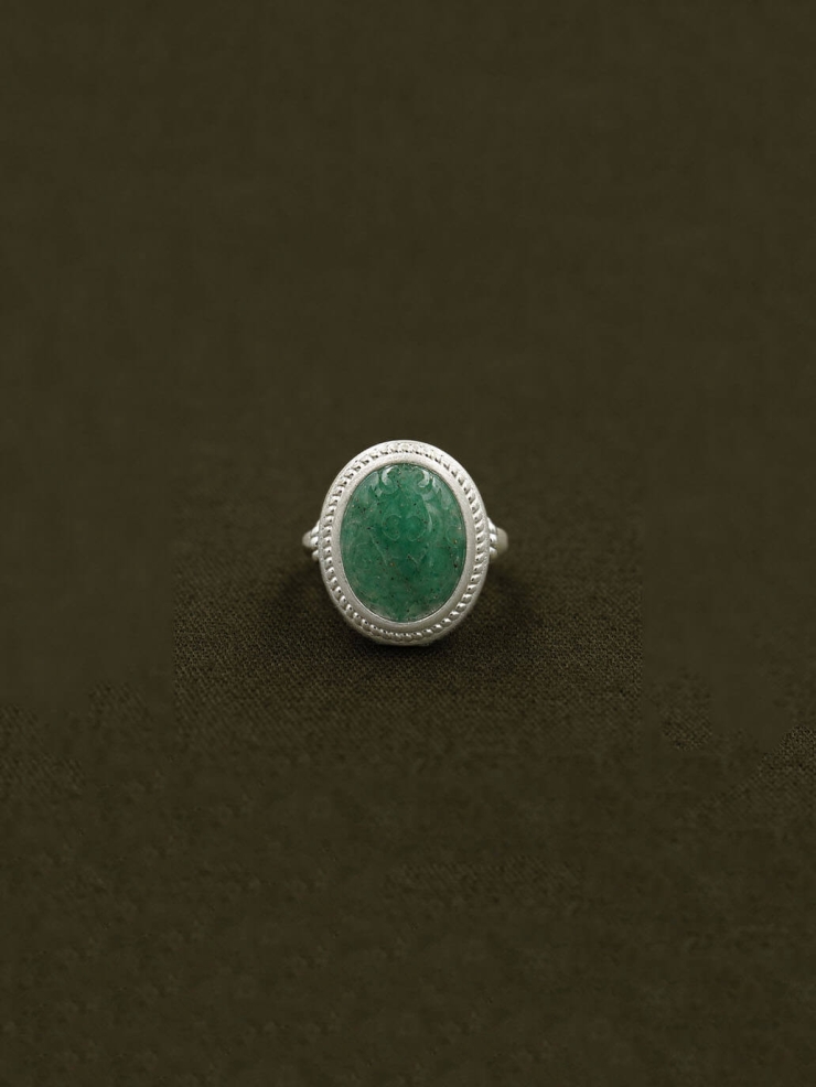 Green Etched Light Ring