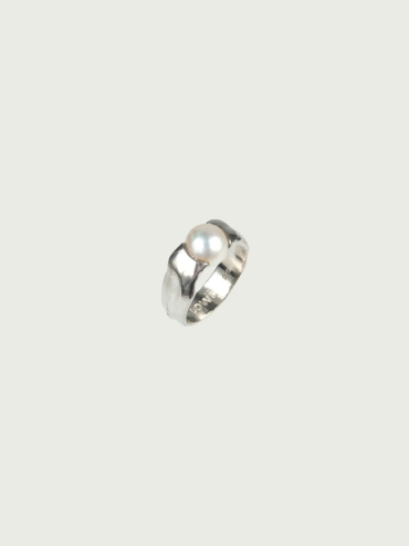 Silver Dew Pearl Ring
