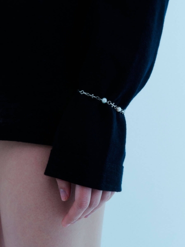 Silver Plus Pearl Silver Bracelet